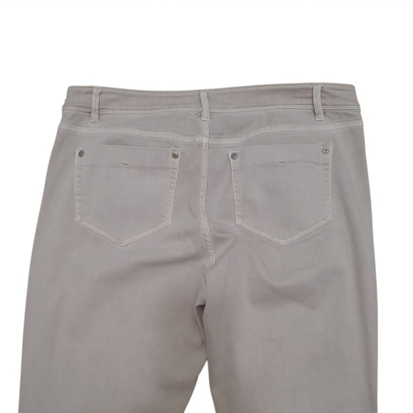 J Jill Denim Authentic Fit Slim Ankle Jeans Taupe Size 10 - Picture 13 of 16